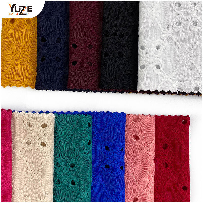 YZK-030030 DTY SPANDEX JACQ na may mga butas