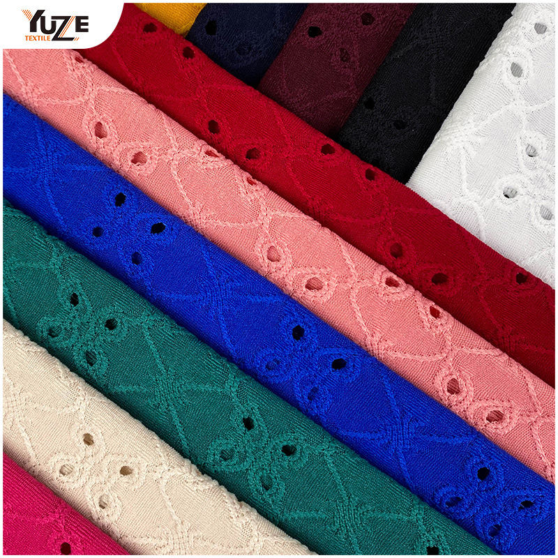 YZK-030030 DTY SPANDEX JACQ na may mga butas