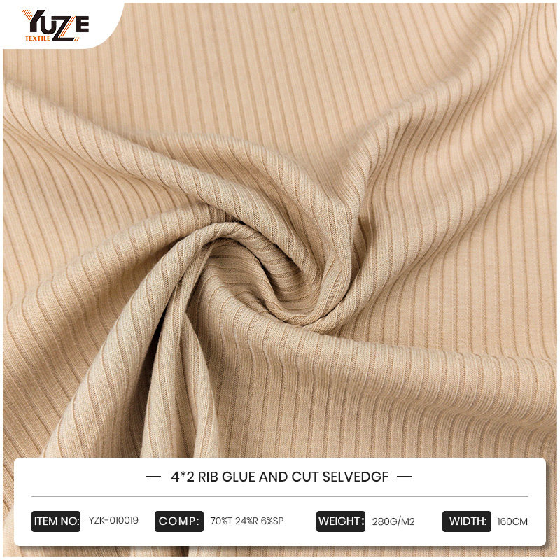YZK-010019 4*2 Rib Glue at Gupitin ang Selvedgf