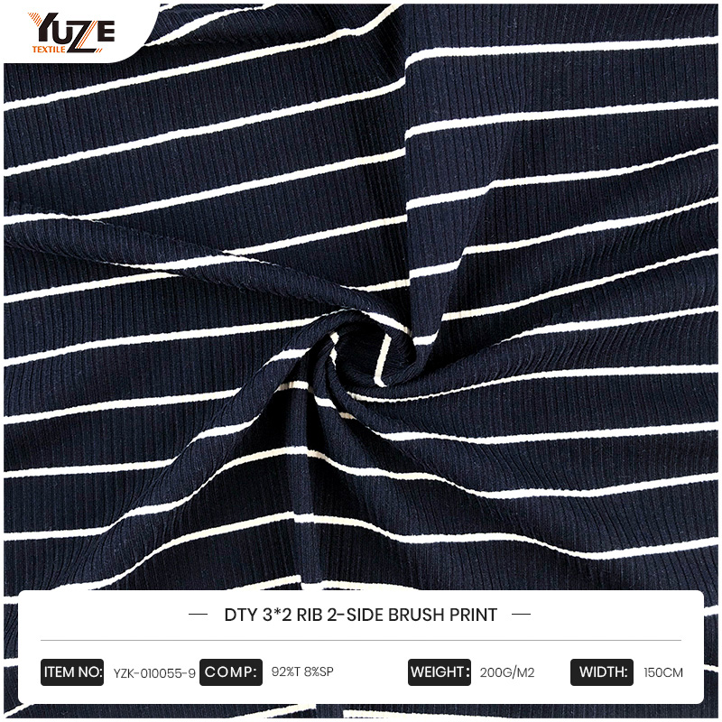 YZK-010055-9 dty 3*2 rib 2-side brush print
