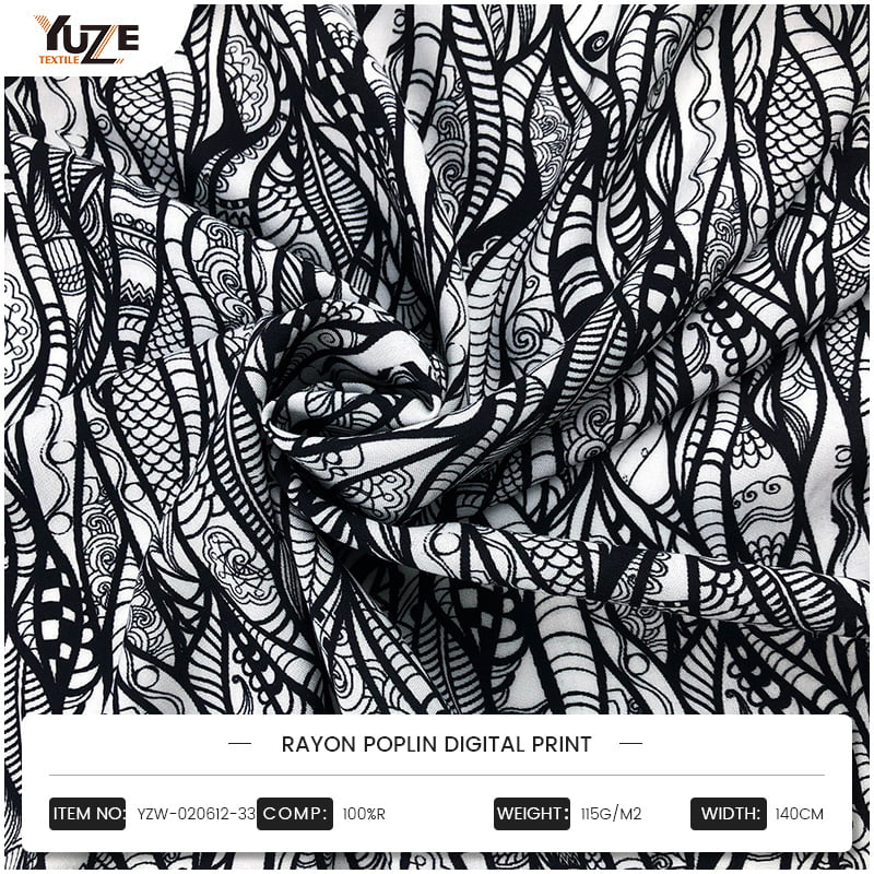 YZW-020612-33 Rayon Poplin Digital Print