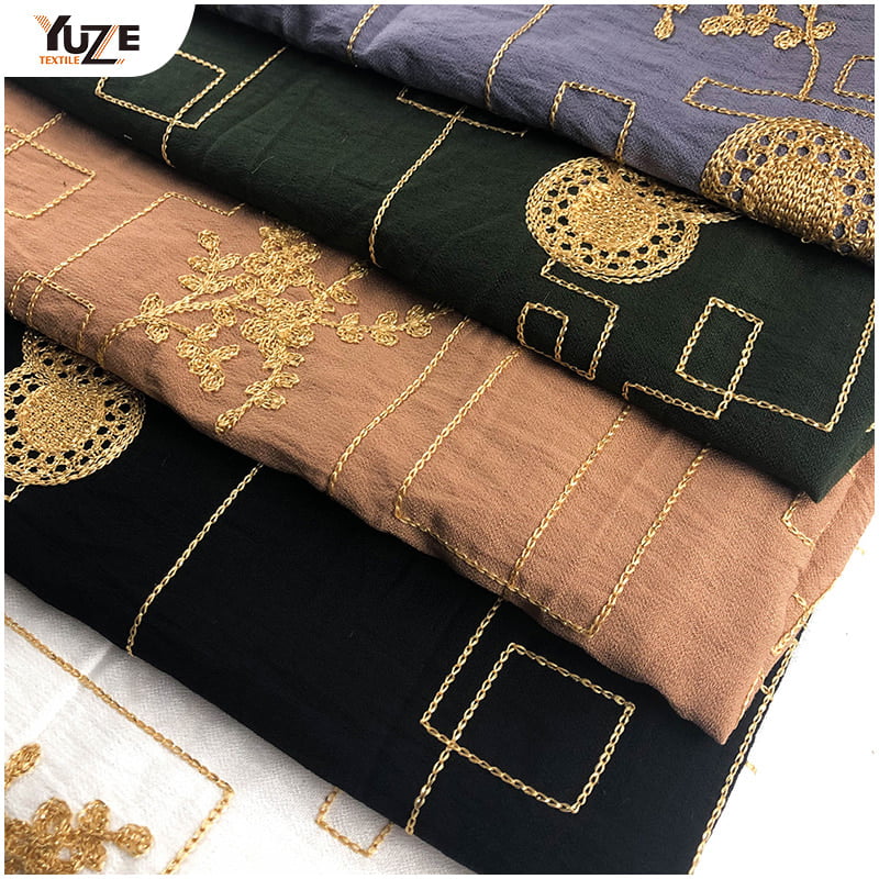 YZW-030137-4 RN Tree Crepe Embroidery