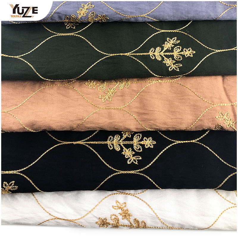 YZW-030137-6 RN Tree Crepe Embroidery