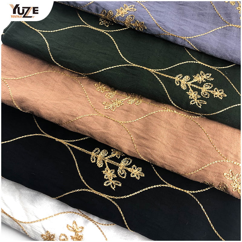 YZW-030137-6 RN Tree Crepe Embroidery