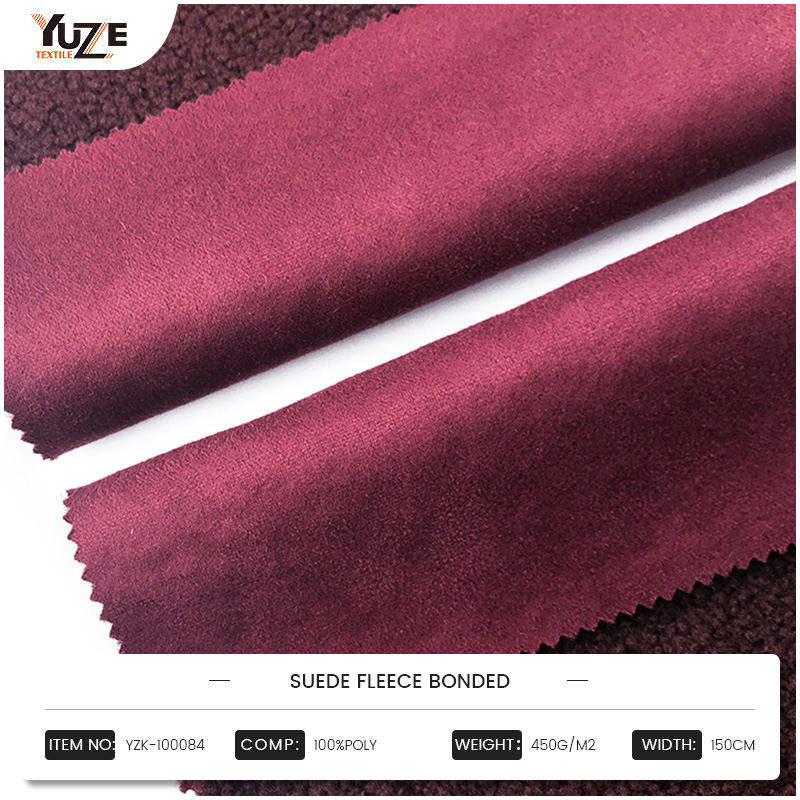 Ang YZK-100084 suede fleece bonded