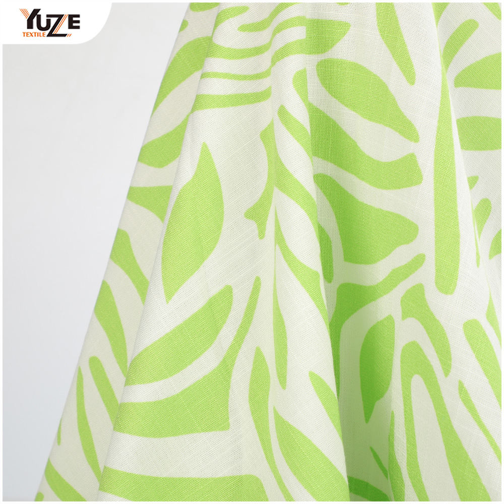 YZW-020025-7 Rayon SP Slub Woven Prt