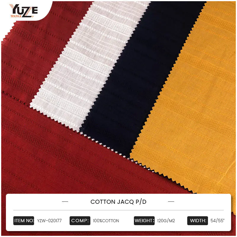 YZW-020177 Cotton Jacq PD Jacquard Technology: Ang Perpektong Pagsasanib ng Weaving at Art