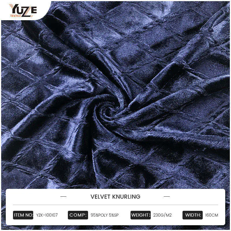 YZK-100107 Velvet Knurling: Paglikha ng Mga Artistikong Tela para sa Fashion at Home Design